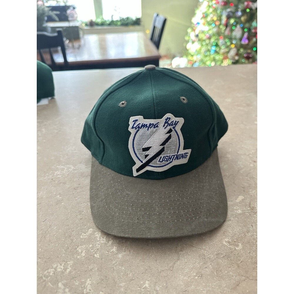 Men’s Vintage Tampa Bay Lightning OSFA Green Hat Cap Adjustable Snap Back NHL